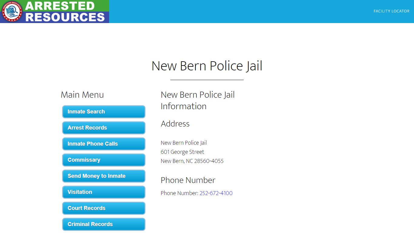 New Bern Police Jail - Inmate Search - New Bern, NC - Arrested Resources